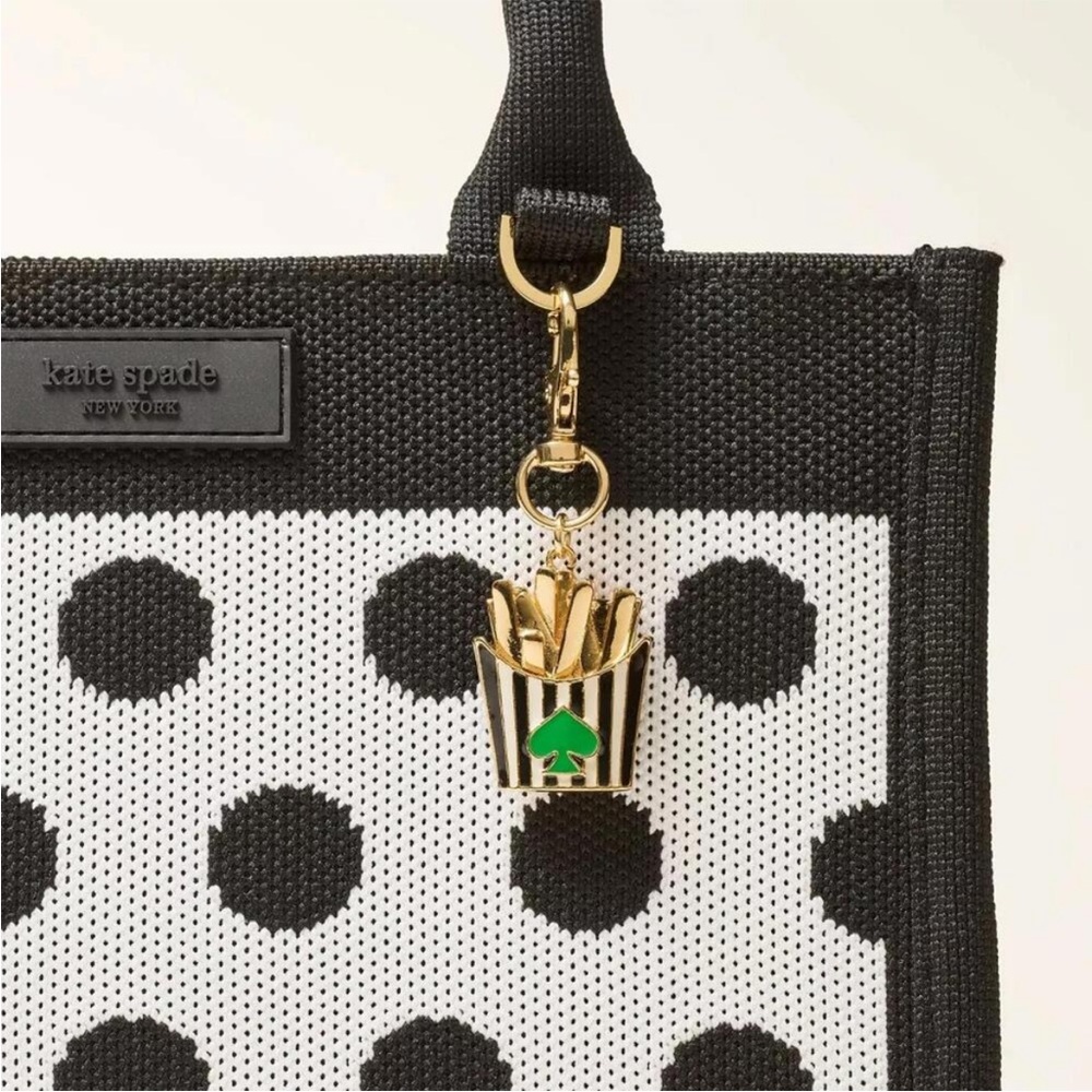 Kate Spade x Target French Fry Bag Charm Keychain NWT - Picture 4 of 5